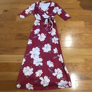 💜Floral Wrap Maxi Dress